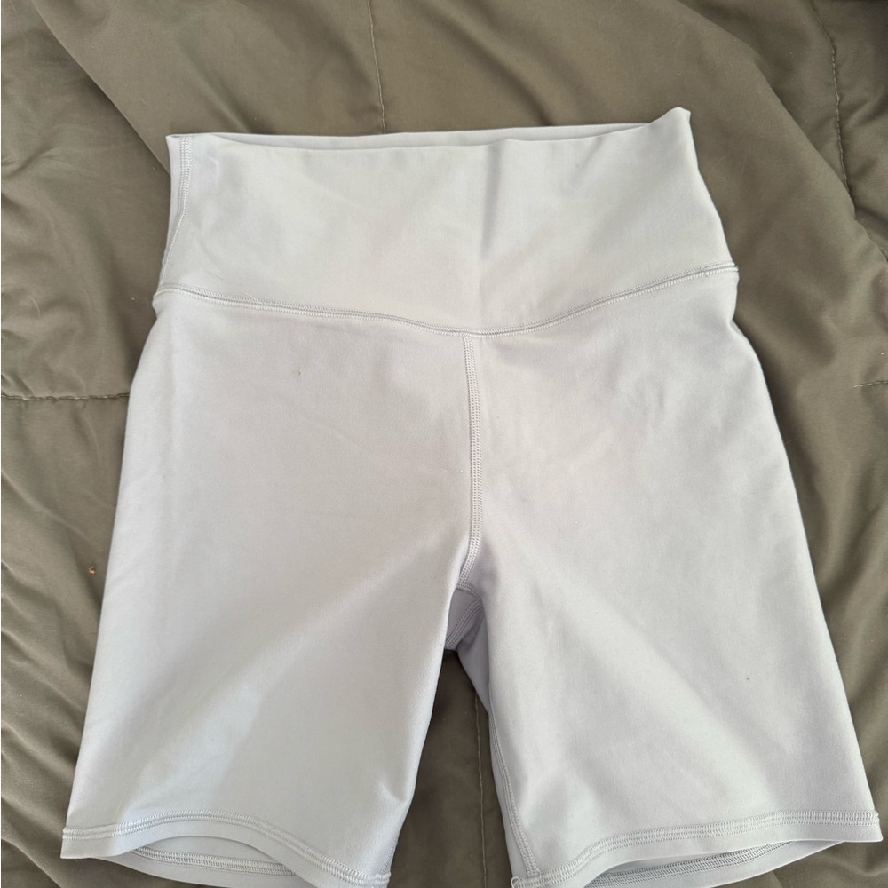 Women's White High-Waisted Shorts
